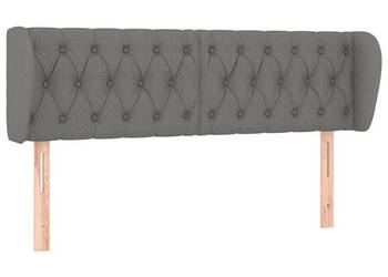 Zagłówek uszak ciemnoszary 147x23x78/88 cm tkanina WM-3117479