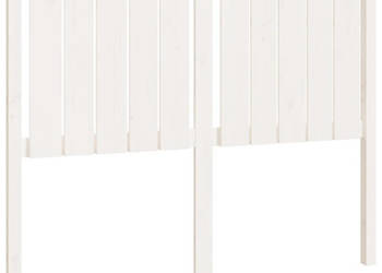 Wezgłowie łóżka białe 1255x4x100 cm lite drewno sosnowe WM-818861