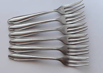 Widelczyki deserowe, BAKELIT, Gerlach, sztućce PRL