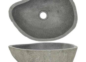 vidaXL Umywalka z kamienia rzecznego, owalna(SKU:242667)