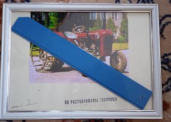 Obrazek z ciągnikiem Ursus C-325 pamiątka oryginał