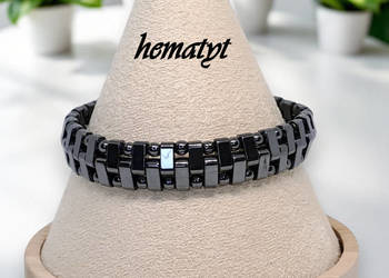 Bransoletka z hematytu, HEMATYT czarny #462