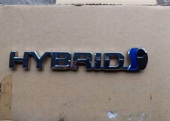 Emblemat logo znaczek chrom HYBRID Toyota