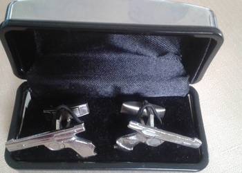 Spinki pistolety do mankietów, koszuli NOWE