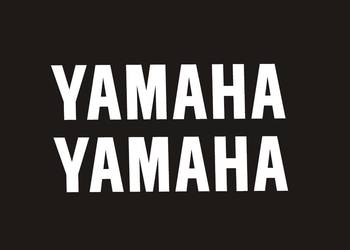 YAMAHA 18x4,5cm białe naklejki na motocykl