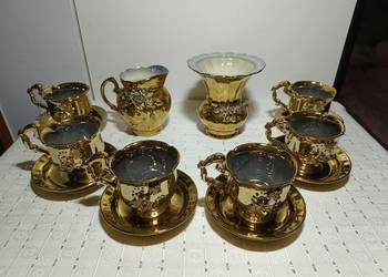 Zestaw do kawy pozłacany. Zestaw do kawy pozłacany.