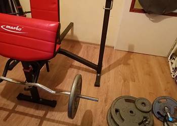 Siłownia domowa – ławka, wyciąg, modlitewnik, 110 kg ,