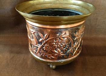 Miedziana osłona na doniczkę