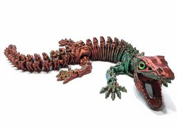 Ruchomy szkielet warana z Komodo 37 cm elastyczna figurka 3D PLA Chameleon