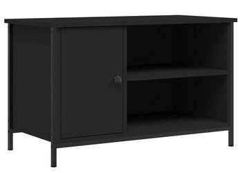 Szafka pod TV czarna 80x40x50 cm materiał drewnopochodny WM-832768
