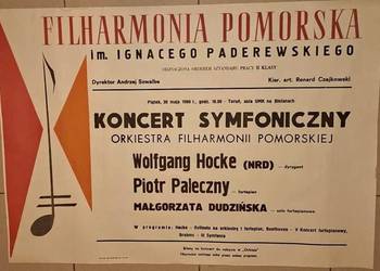 Oryginalny afisz koncertowy PRL – Filharmonia Pomorska – 1980 – Toruń