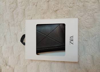 ZARA/ Czarna portmonetka z Madrytu, mały portfel, NOWY