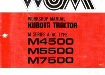 KUBOTA M4500 M5500 M7500 instrukcja napraw