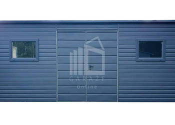 Schowek Domek Ogrodowy 6x2,5m Drzwi 3x okno Antracyt Dach Spad  ID562