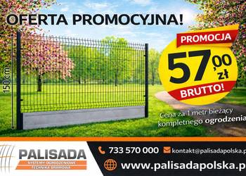 PROMOCJA! OGRODZENIA PANELOWE 1,50 m | panele 123 cm + podmurówka 25