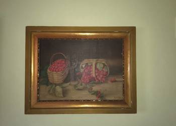 Obraz – martwa natura z owocami w ozdobnej ramie
