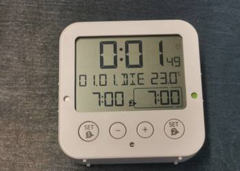 Budzik TFA Dostmann 60.2528.02, cyfrowy, Sterowany radiowo