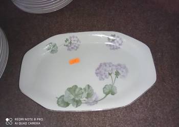 Carl Tielsch.  Półmisek. C. T. Altwasserr, kwiaty hortensji Carl Tielsch.  Półmisek. C. T. Altwasserr, kwiaty hortensji