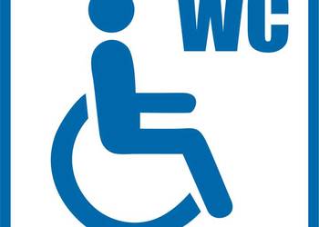 Naklejka znak informacyjny toaleta dla inwalidów RA022