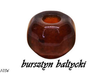Charms bursztynowy, BURSZTYN bałtycki koniakowy duży #1036