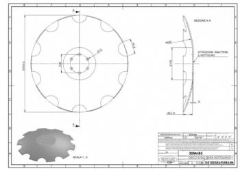 Talerz do agregatu talerzowego, zębaty 510 mm, 6 otworowy, grubość 5 mm BE…