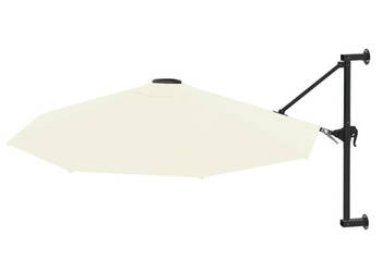 Parasol ścienny na metalowym słupku 300 cm piaskowy WM-44863