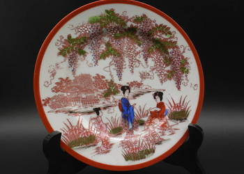 Gejsza talerz talerzyk deserowy japońska porcelana