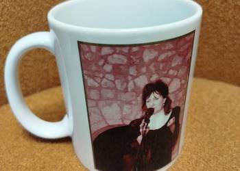 Biały porcelitowy kubek z nadrukowanym kolorowym zdjęciem