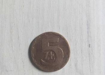 Moneta 5 zł bez znaku mennicy Moneta 5 zł bez znaku mennicy