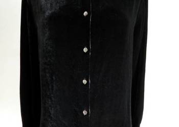 Koszula Aksamitna Jedwabna Jedwab Wiskoza Czarna Marks Spencer XL