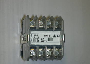 Stycznik d 6/8 ; 6A ; 500V ; DDR ; cewka 220V