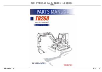 Takeuchi TB260 katalog części zamiennych i inne