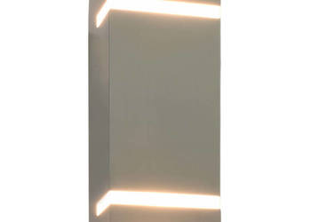 Zewnętrzne lampy ścienne 2 szt. 35 W srebrne prostokątne WM-45651