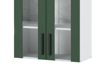 Szafka Kuchenna Wisząca Witryna Modułowa 80cm Blande Biała Zieleń