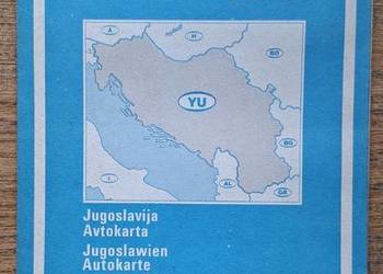 Jugosławia Yugoslavia roas map 1:850 000 Cartographia Budapest
