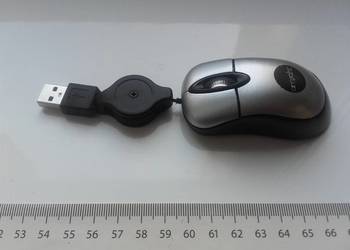 Mini myszka USB amxahr, sensor optyczny, podświetlenie rolki