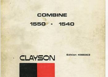 Instrukcja Manual New Holland 1540 1550 Clayson