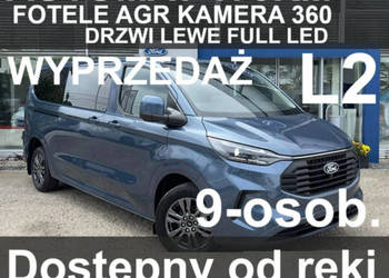 Ford Transit Custom 170KM A8 DrzwiLewe Fotele AGR Full Led Niska Cena od r…
