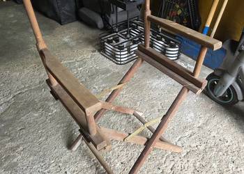 Drewniane składane krzesło vintage retro loft