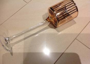 Kielich Lampion Szklany Złoty Glamour