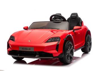 Auto na akumulator Porsche Taycan Turbo S 24V czerwone
