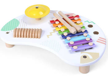 Stolik  z instrumentami stół muzyczny cymbałki +18m ECOTOYS