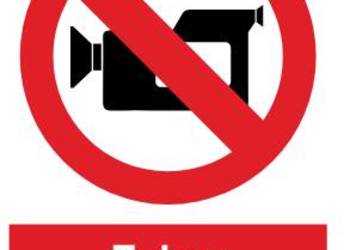 Naklejka BHP Zakaz filmowania GC028