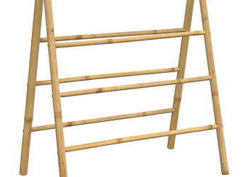 Podwójna drabinka na ręczniki 4 szczeble 90x50x100 cm bambus WM-368036