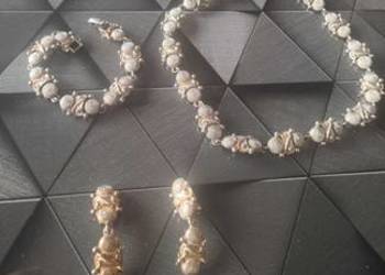 Naszyjnik komplet kolczyki branzoletka