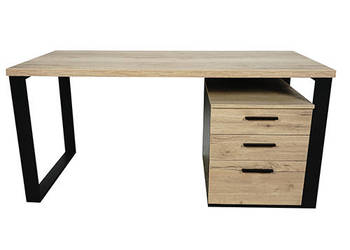 Zestaw Loft Biurko/kontenerek 160x68  D.Halifax Naturalny  MebleKreator
