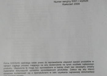 dtr instrukcja obsługi ładowarka Doosan DL400 i inne_