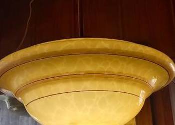 Wisząca lampa Art Deco. Ładny, duży klosz - ampla