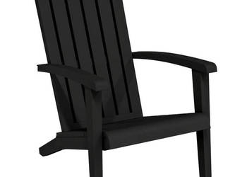 Krzesło ogrodowe Adirondack czarne polipropylen WM-364165