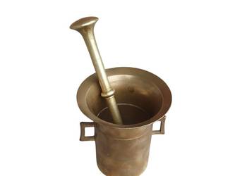 Stary mosiężny moździerz kuchenny sygnowany lata 50 unikat rarytas